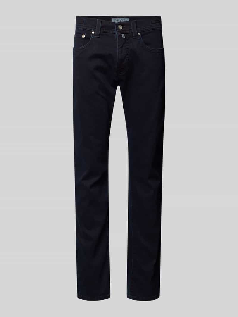 regular fit jeans met labeldetail model 'Lyon'