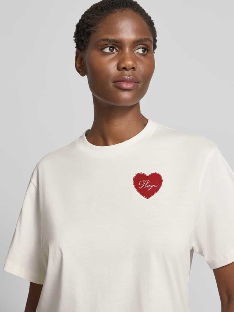 HUGO Regular fit T-shirt van puur katoen model 'VINTAGE TEE'
