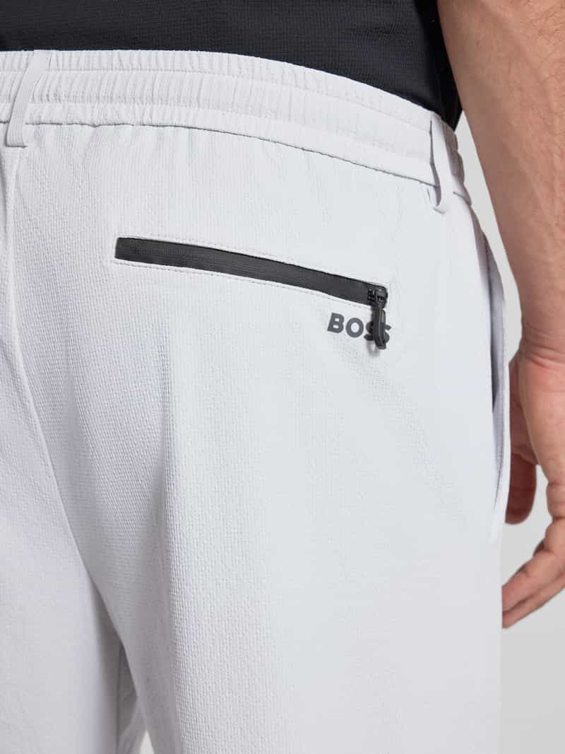BOSS Green Tapered fit broek met tunnelkoord model 'CONVERT PLEAT'