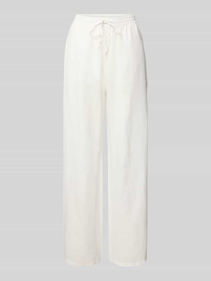 Marc O'Polo DENIM Wide leg linnen broek met elastische band