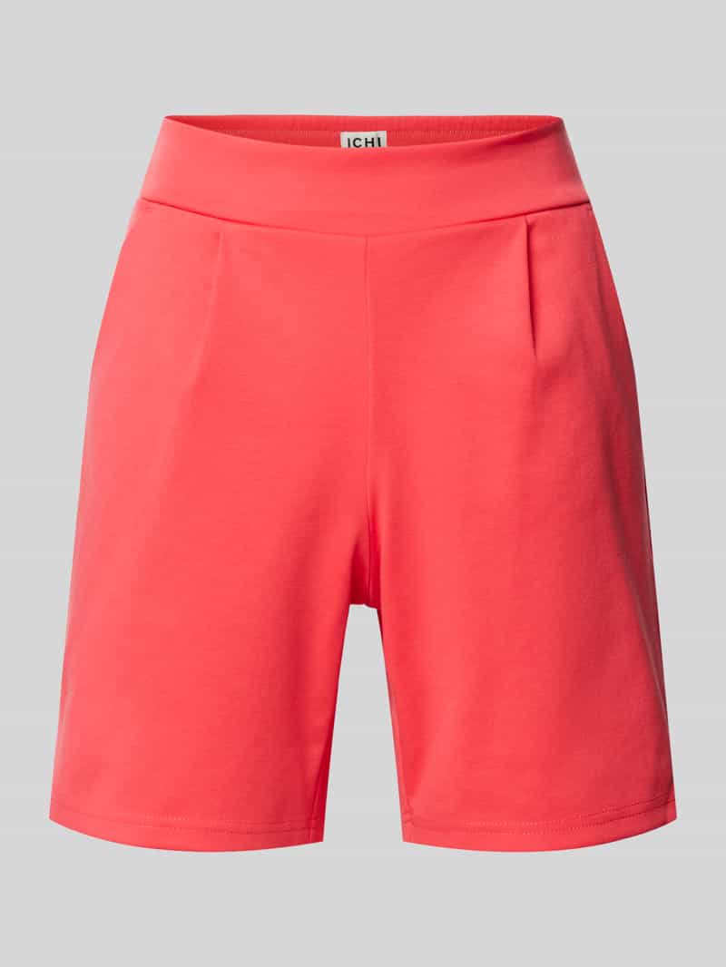 Ichi Regular fit korte broek met bandplooien model 'Kate'
