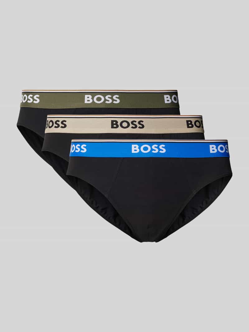 Boss Slip met elastische band met label in een set van 3 stuks model 'Power'