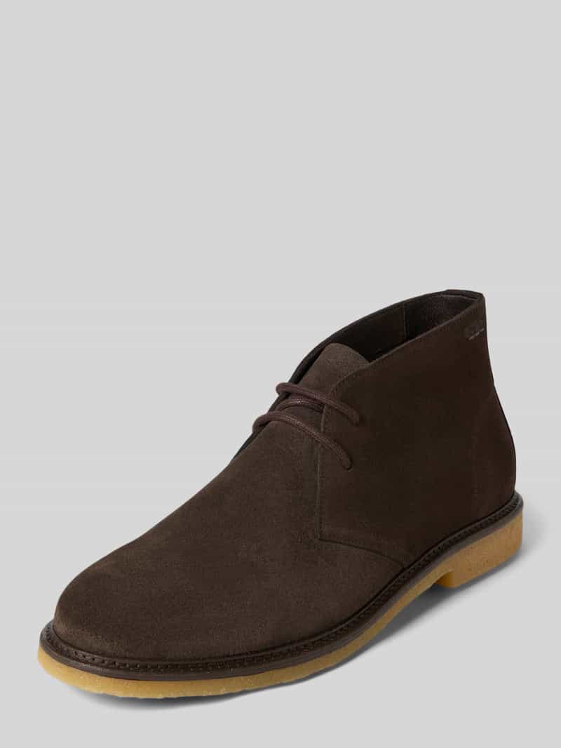 BOSS Boots aus echtem Veloursleder Modell 'KOPE' in Dunkelbraun, Größe 42 200056542
