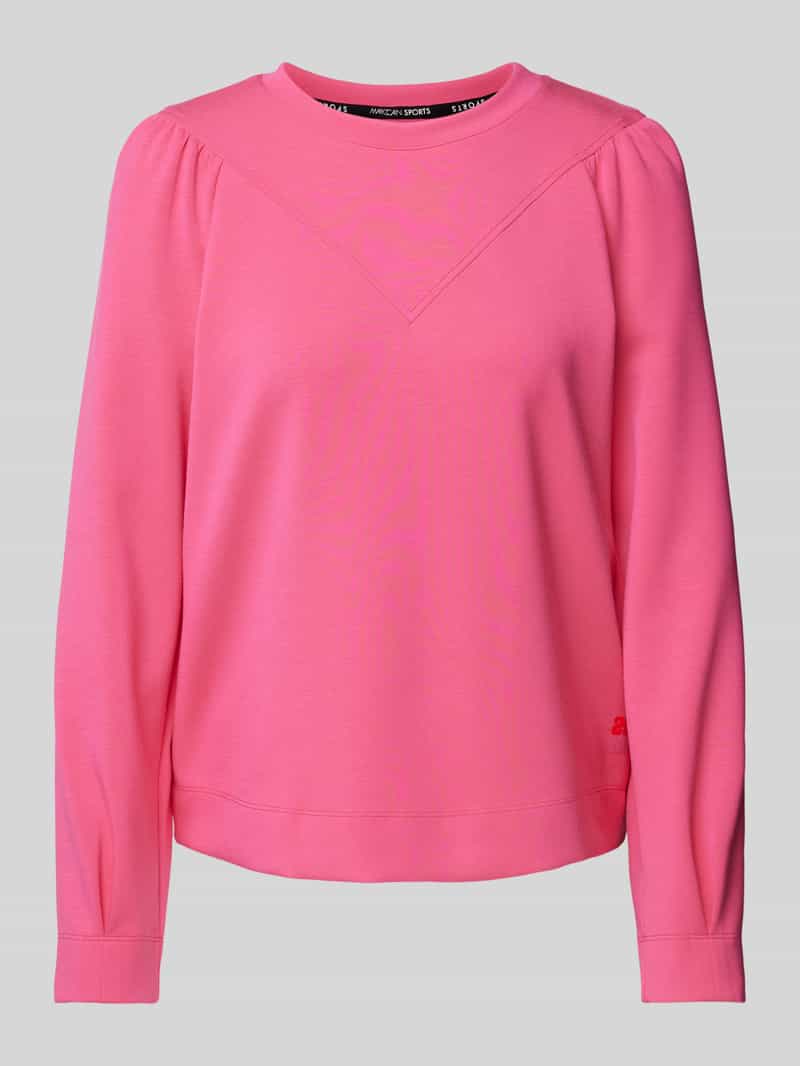 Marc Cain Sweatshirt met geribde ronde hals