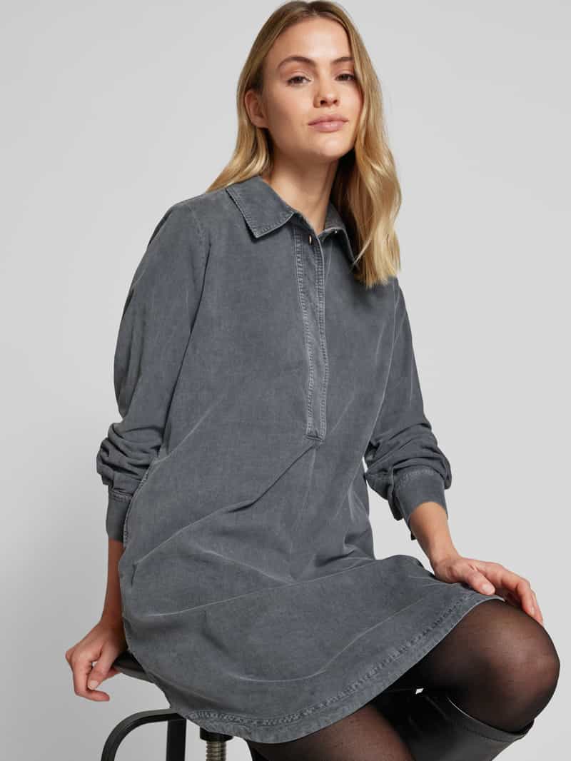 s.Oliver RED LABEL Relaxed fit overhemdjurk van fijne corduroy met steekzakken opzij
