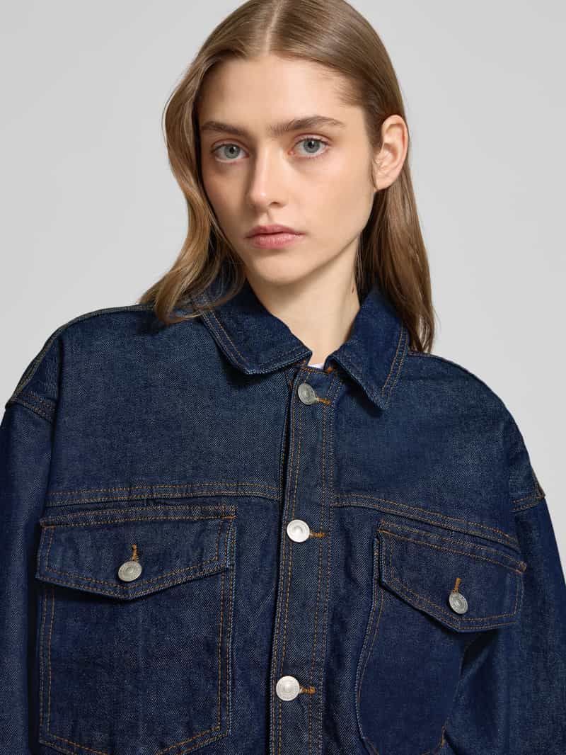 Pieces Comfort fit jeansjack van katoenmix model 'ELMA'
