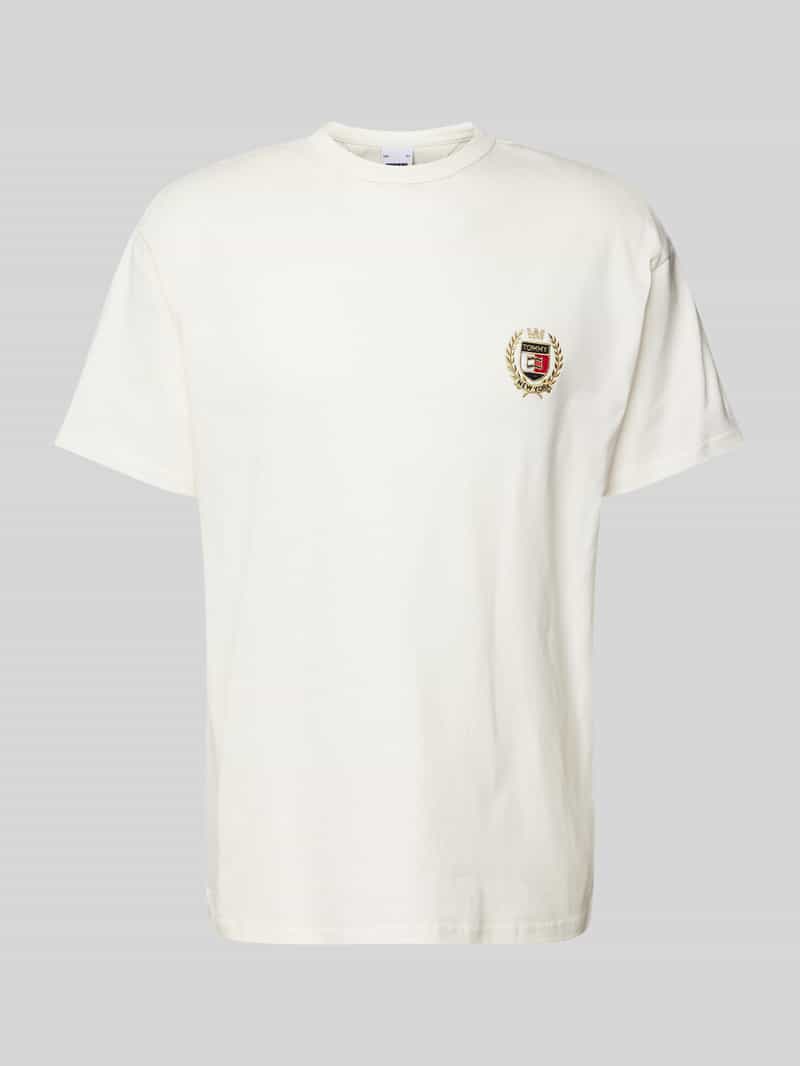 Tommy Jeans T-shirt met labelstitching en ronde hals