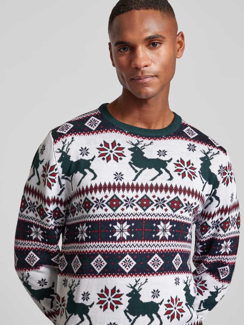 lindbergh Kersttrui met ribboorden