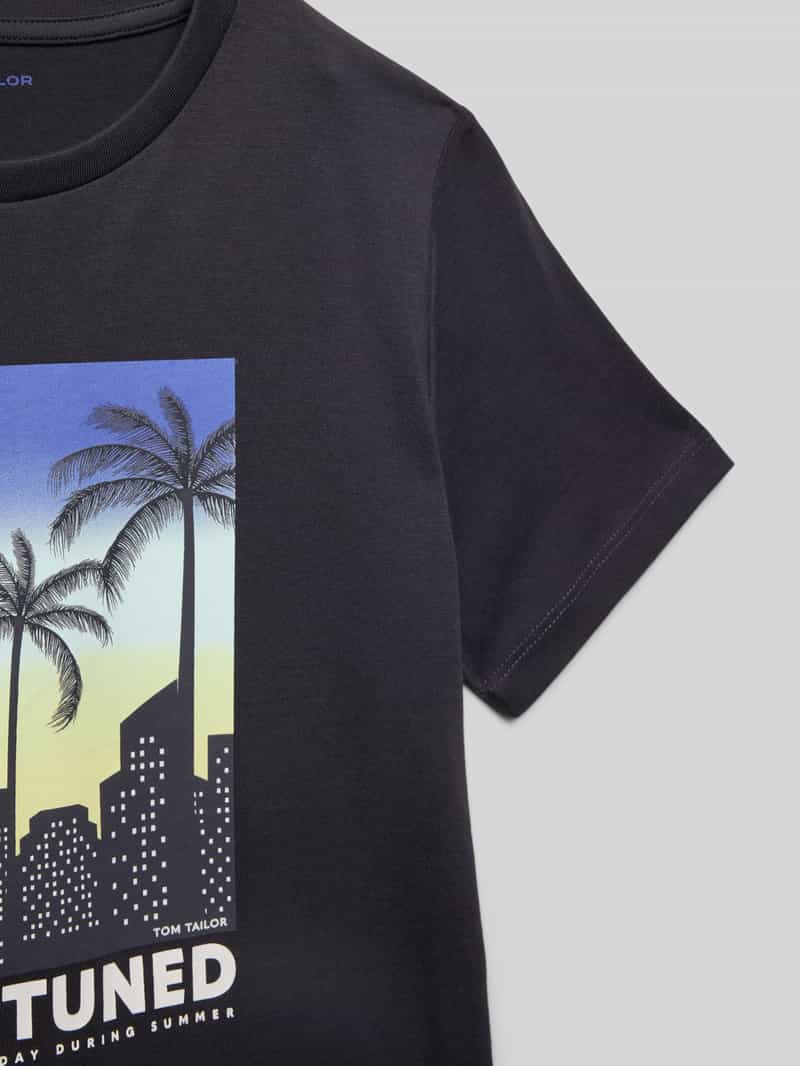 Tom Tailor Regular fit T-shirt van puur katoen