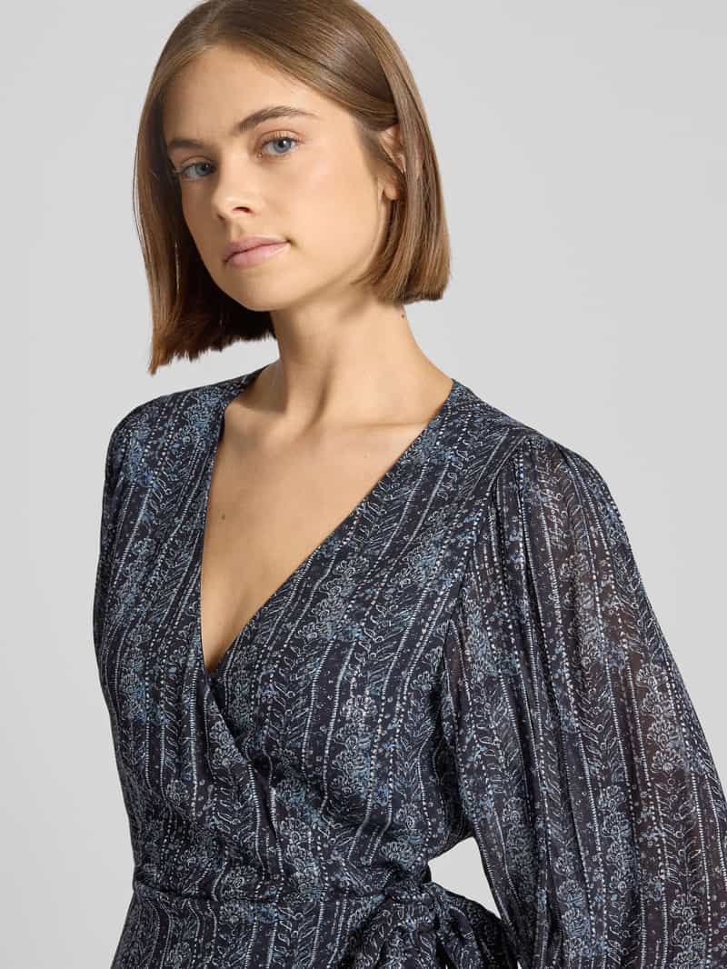 Pepe Jeans Nauwsluitende wikkeljurk met details van effectgaren model 'MAISA'