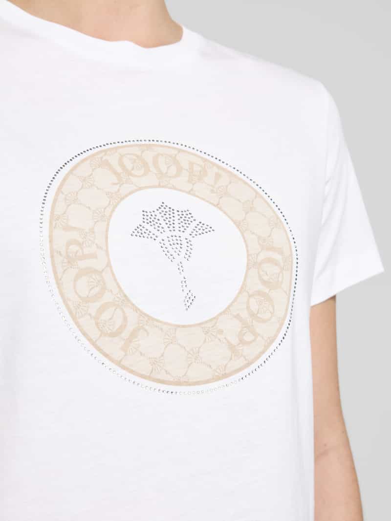 Joop! T-shirt met strass-steentjes model 'Tolu'