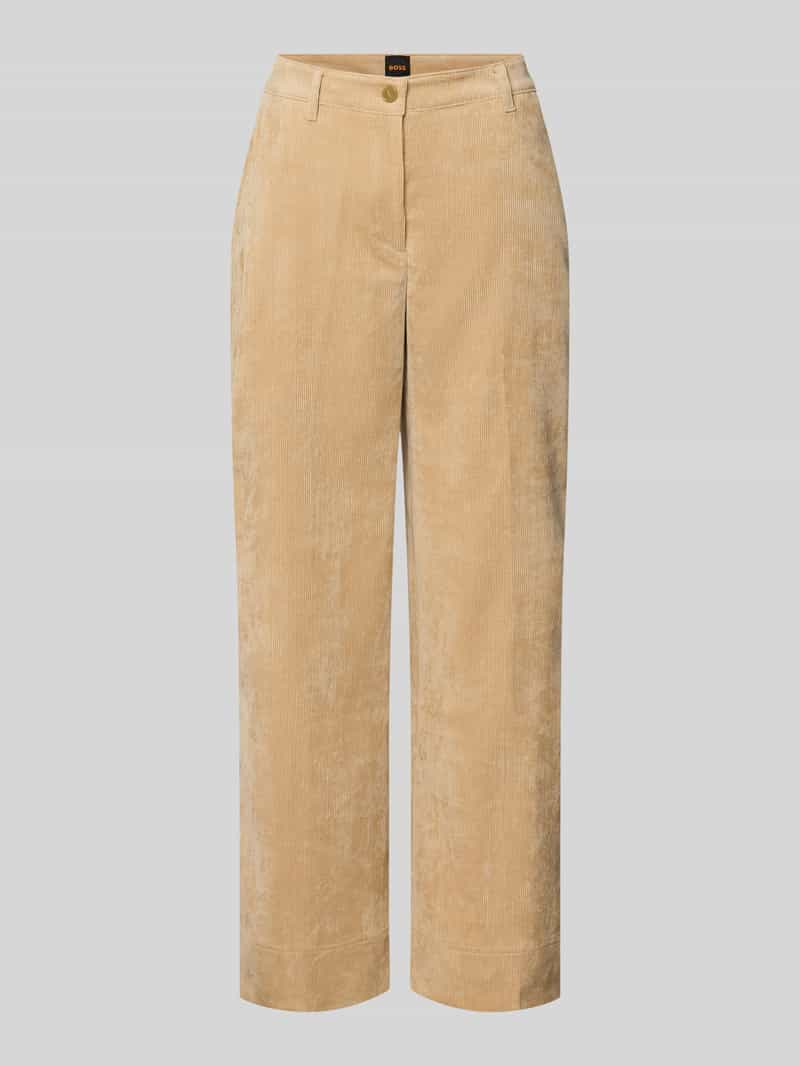 Regular fit corduroy broek met riemlussen model 'C_TACODI'