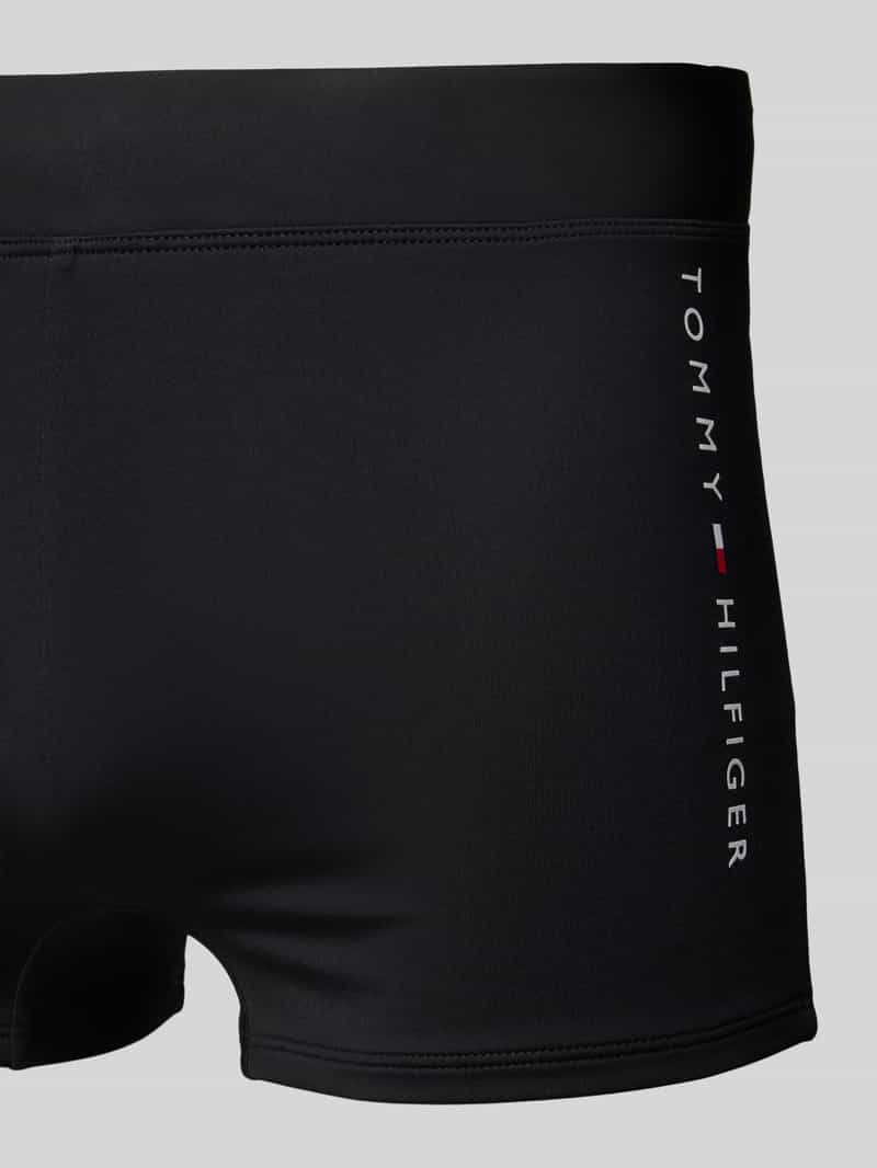 Tommy Hilfiger Super skinny fit zwembroek met labelprint