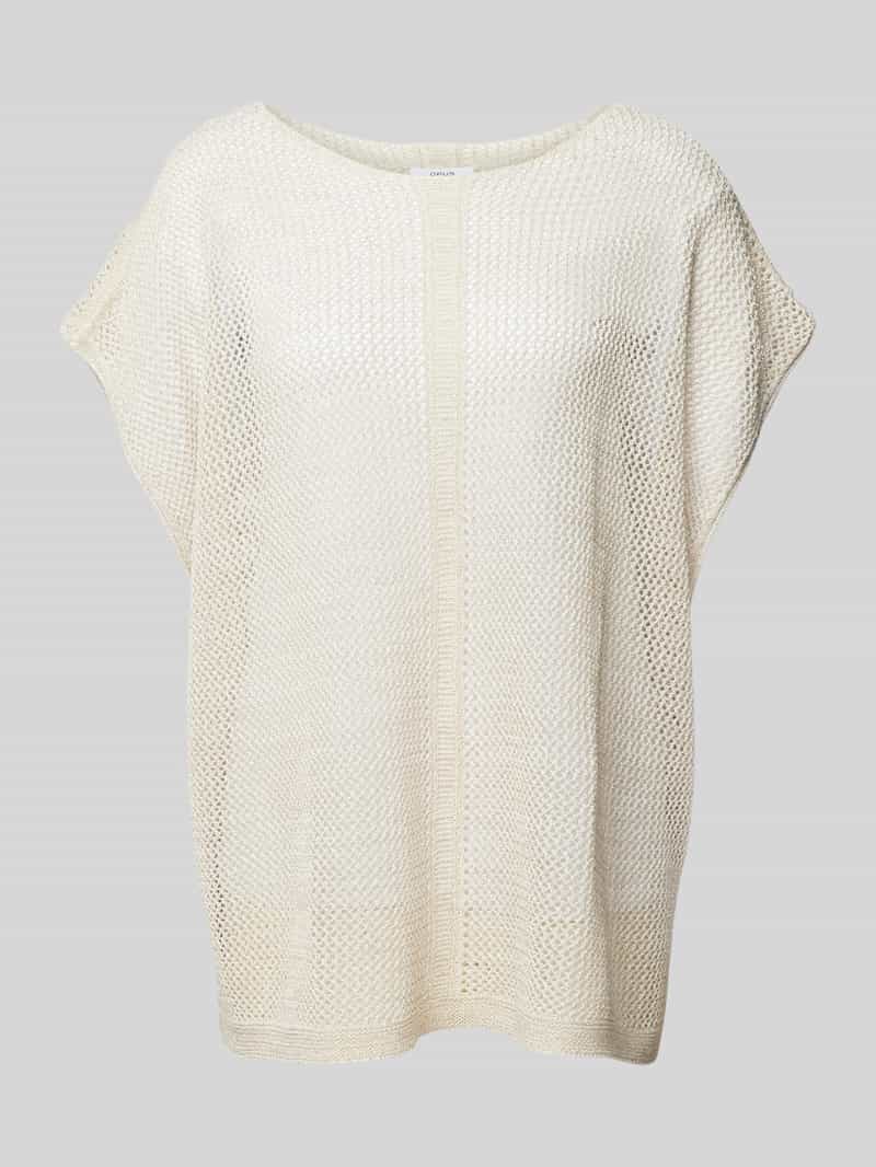 Opus Gebreid shirt met ajourpatroon model 'AGOLDI CAPE'