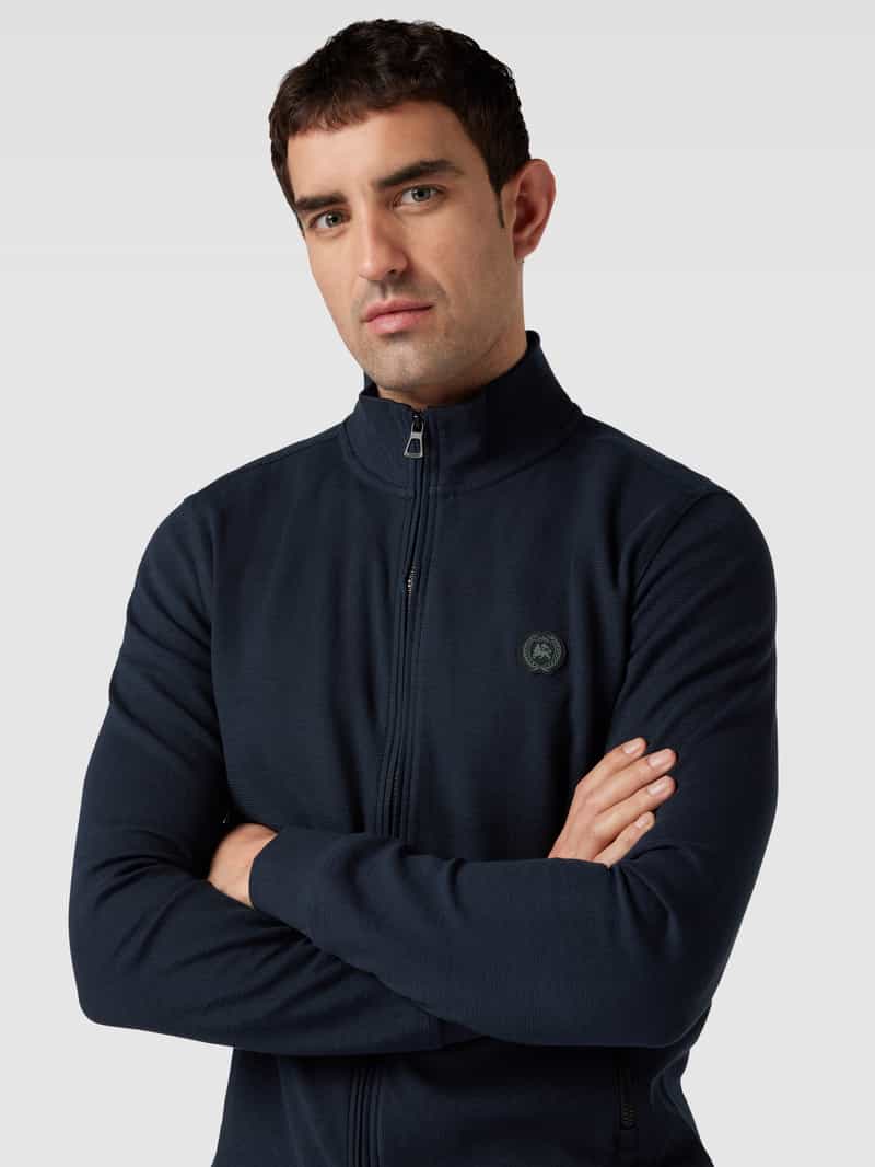 Lerros Sweatjack met ritszakken in effen design