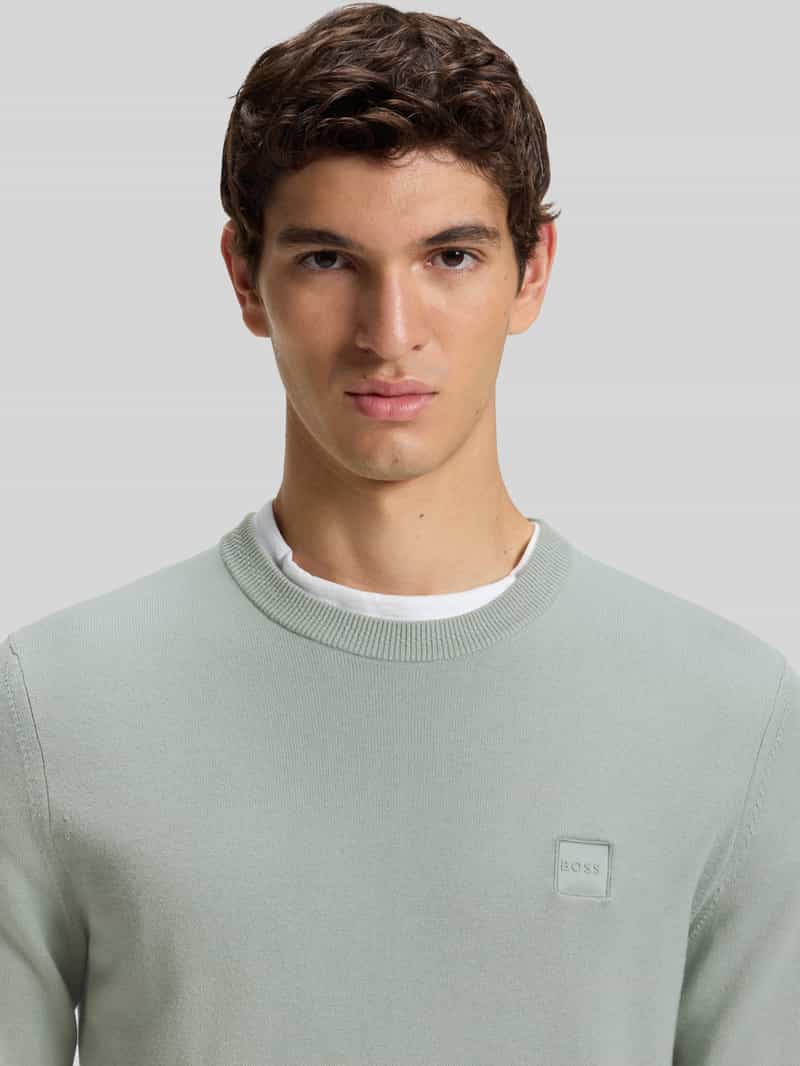 Boss Orange Regular fit pullover van een mix van katoen en kasjmier model 'KANOVANO'