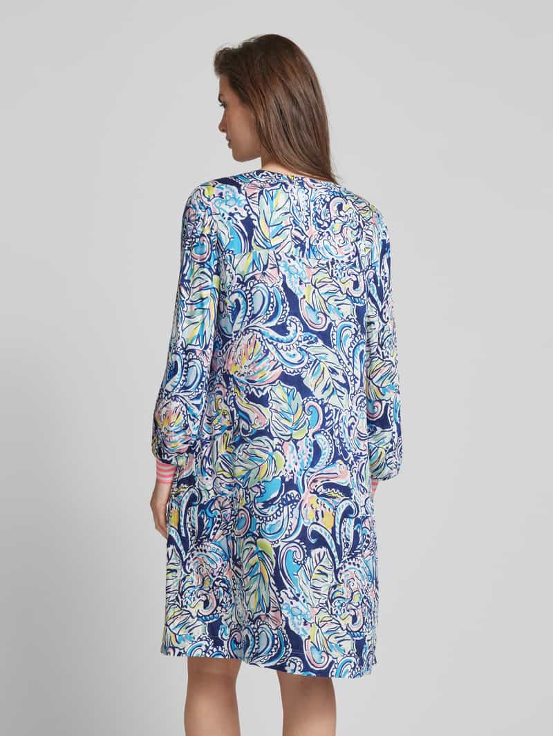 Knielange jurk met all-over print Christian Berg Woman