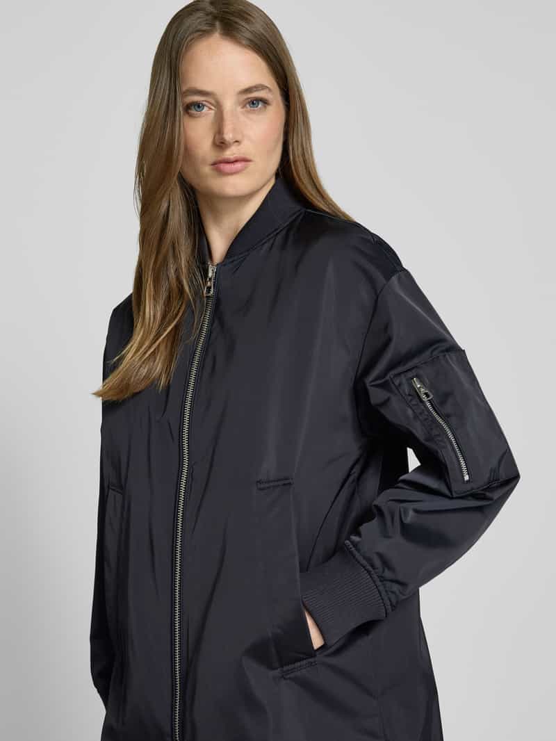 Marc O'Polo Comfort FIT lange blouson in vliegenierstijl in keperstof