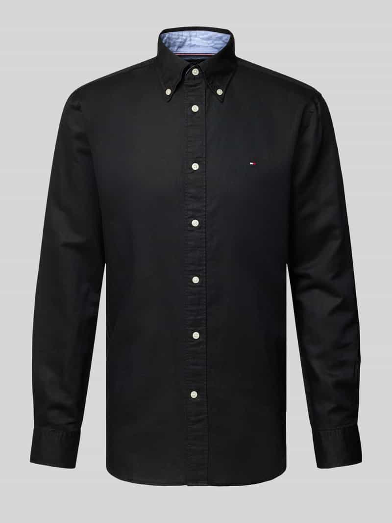 Tommy Hilfiger Regular fit vrijetijdsoverhemd van een mix van katoen en linnen