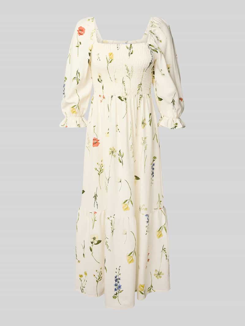 ZABAIONE Midi-jurk met vierkante hals model 'Mi44ss'
