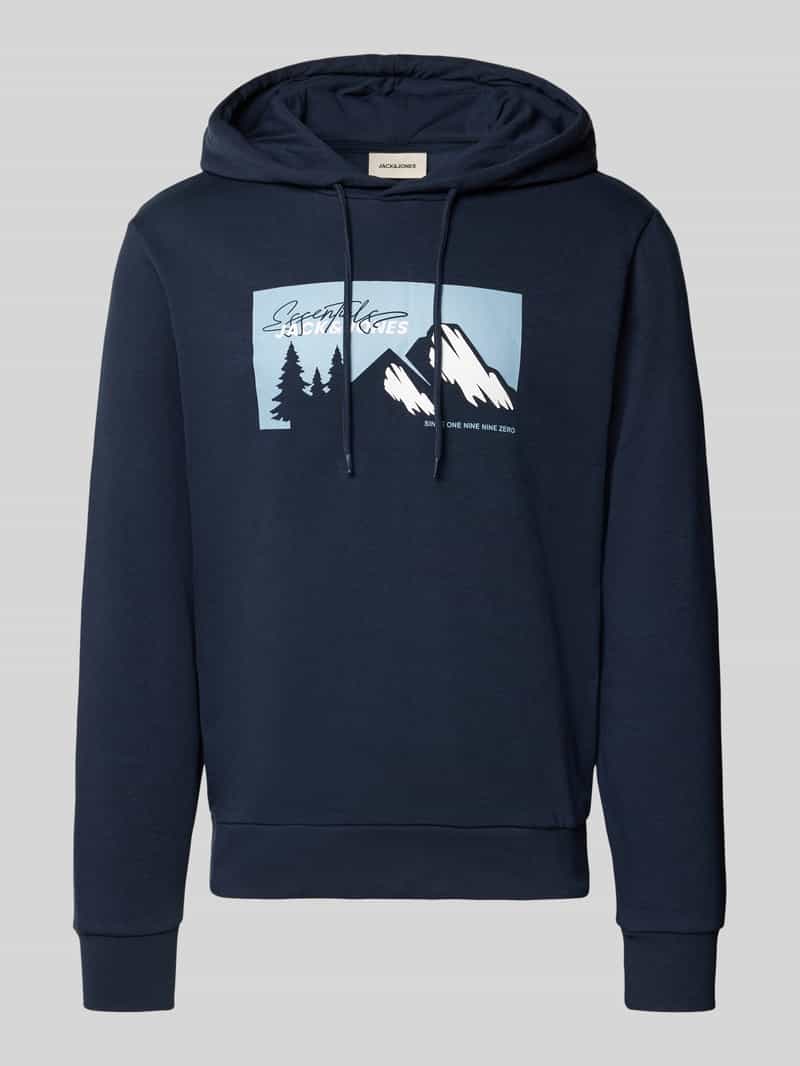 jack & jones Hoodie met motiefprint model 'SUN'