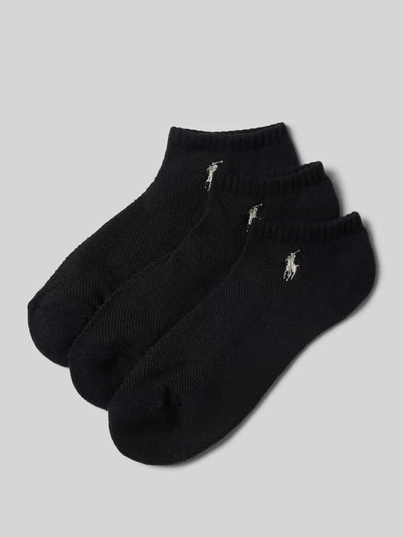 Polo Ralph Lauren Sneakersokken met labeldetail in een set van 3 paar