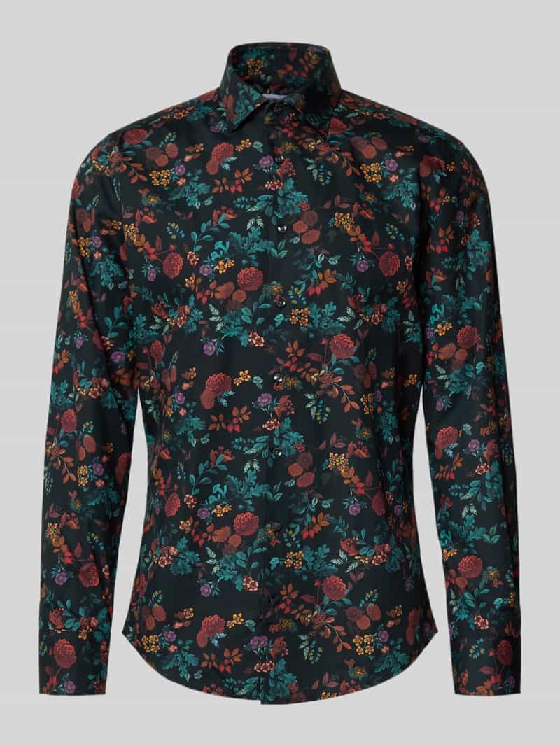 seidensticker Slim fit vrijetijdsoverhemd met all-over bloemenprint model 'New'
