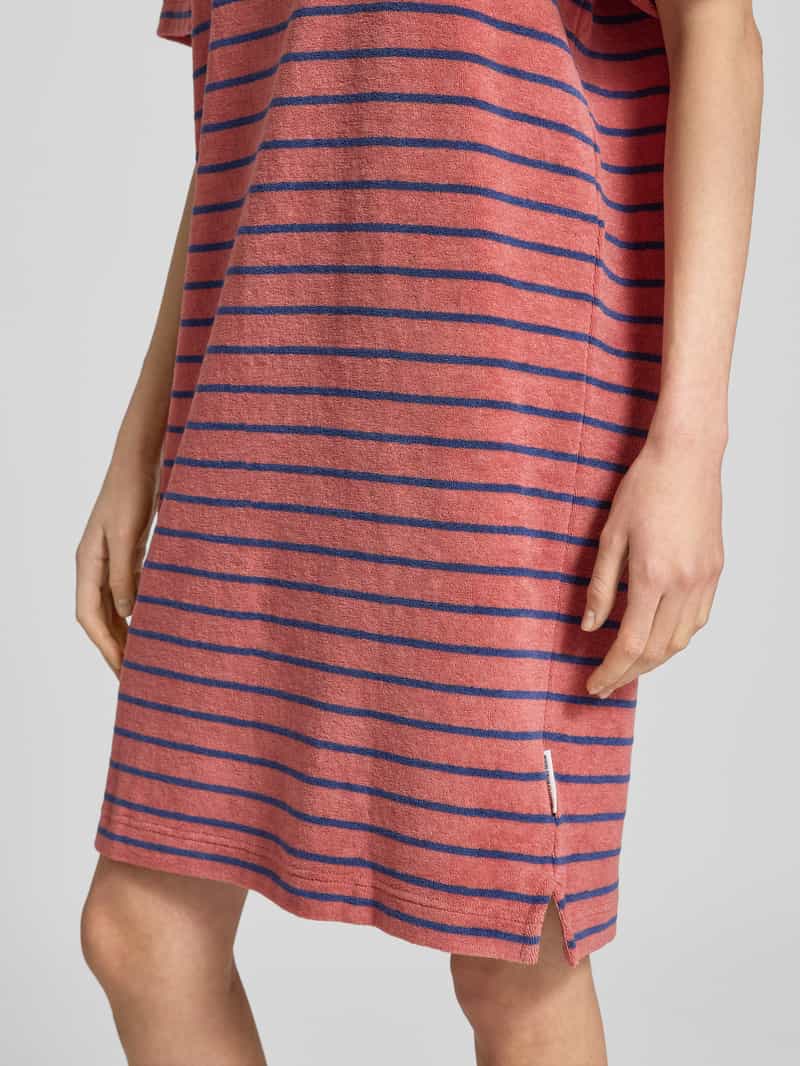 Marc O'Polo DENIM Knielange T-shirtjurk van badstof met ronde hals