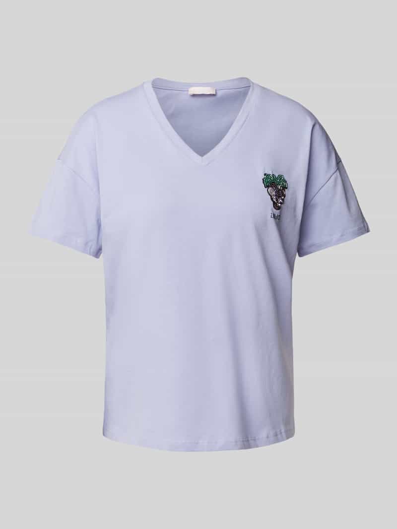 Liu Jo White T-shirt met labeldetail