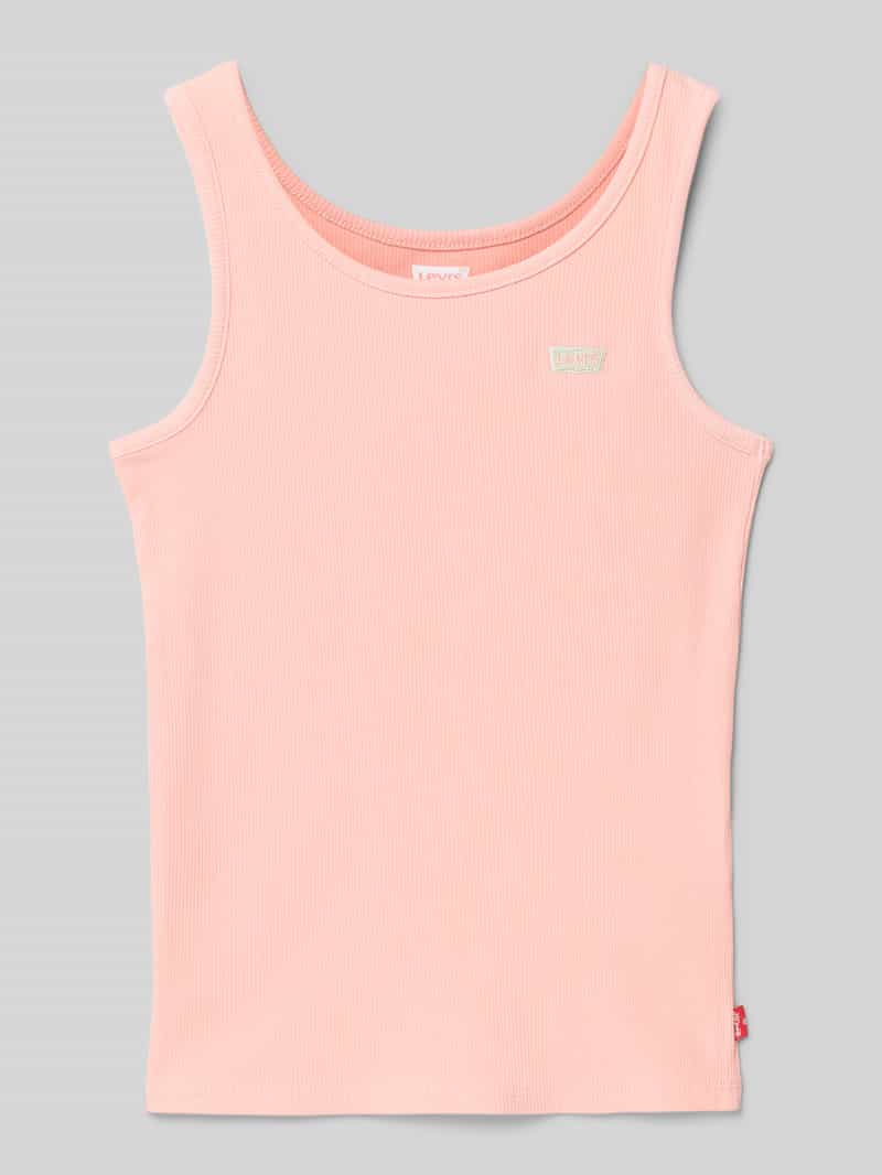 Levi s Kids Top met bandjes in riblook met labelstitching