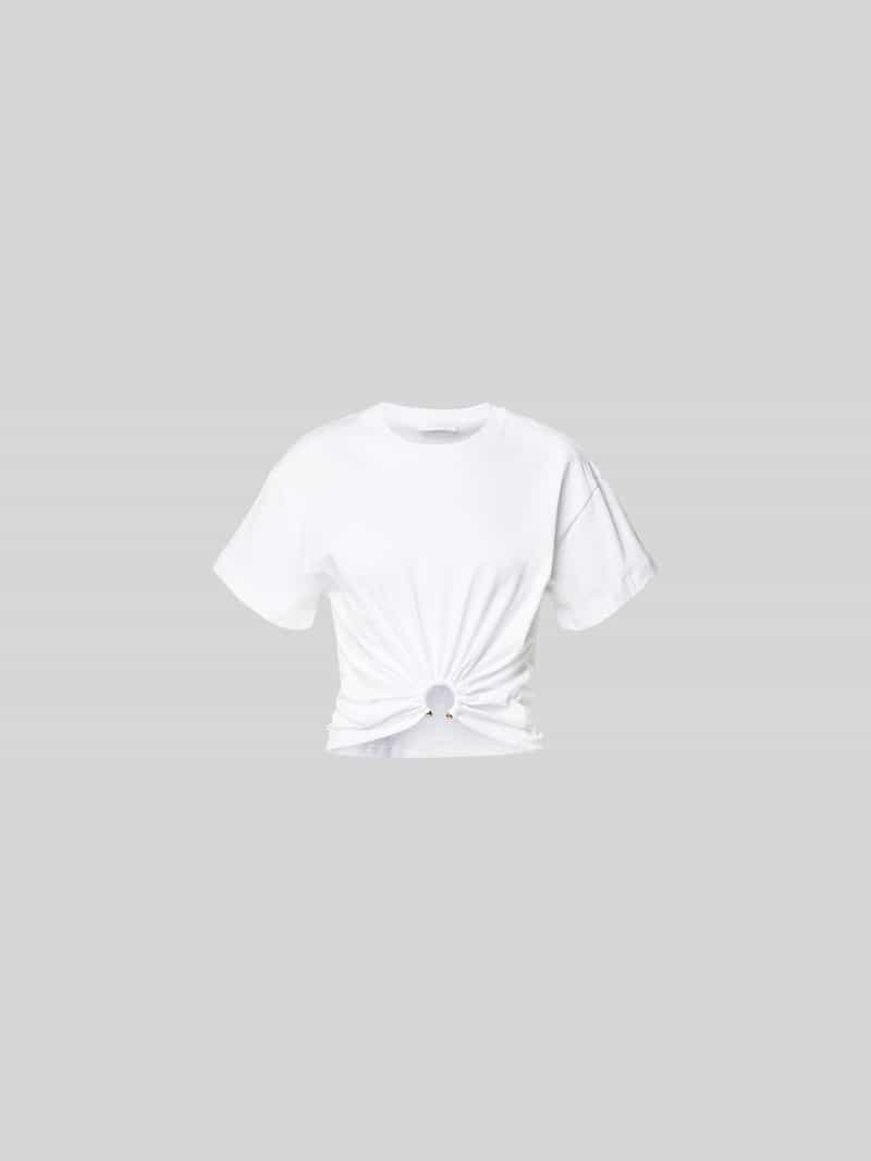 T-shirt met plooien