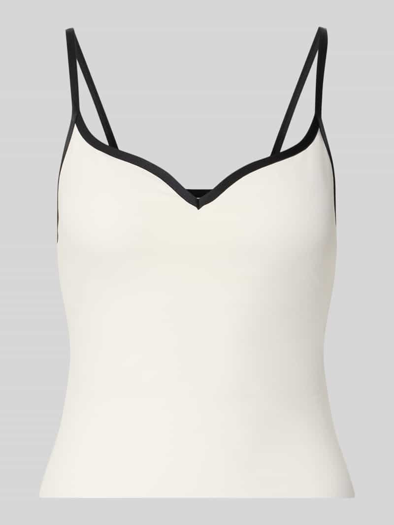 Slim fit top met spaghettibandjes model 'Sense'