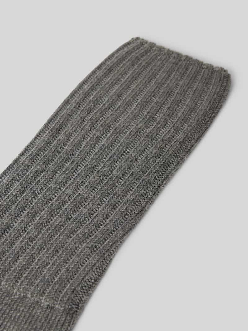 Falke Sokken van scheerwolmix met labeldetail model 'Nelson'