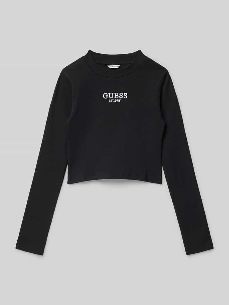 Guess Shirt met lange mouwen en labelstitching