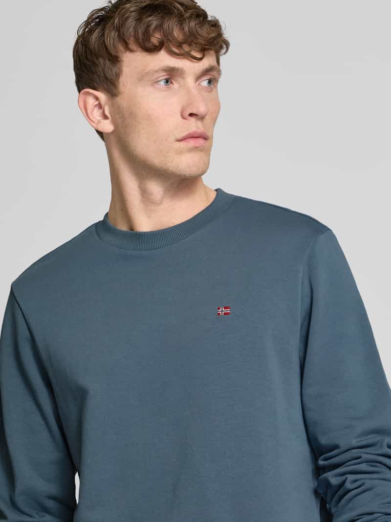 Napapijri Sweatshirt met logostitching model 'BALIS'