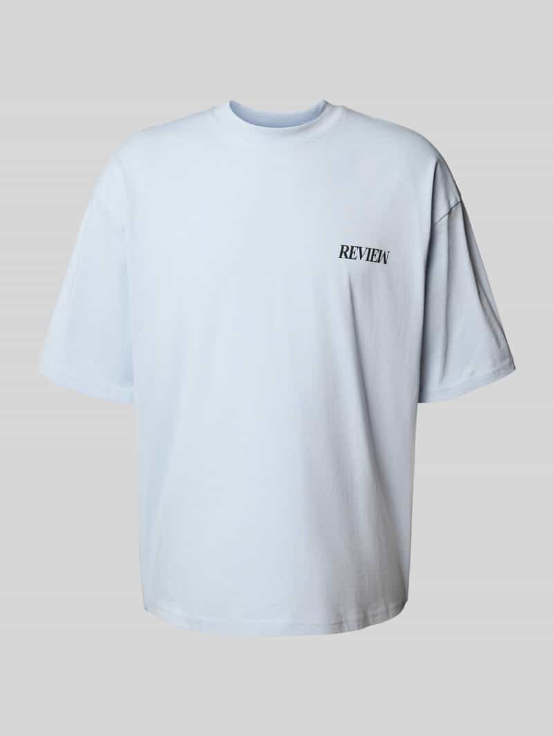T-shirt met extra brede schouders