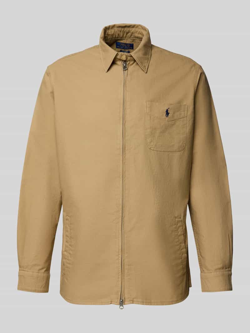 Polo Ralph Lauren Regular fit overhemdjack met ritssluiting model 'Osacalon'