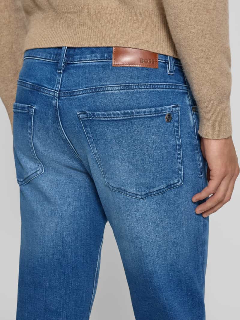 Boss Orange Straight fit jeans van katoenmix model 'BO RIVER'