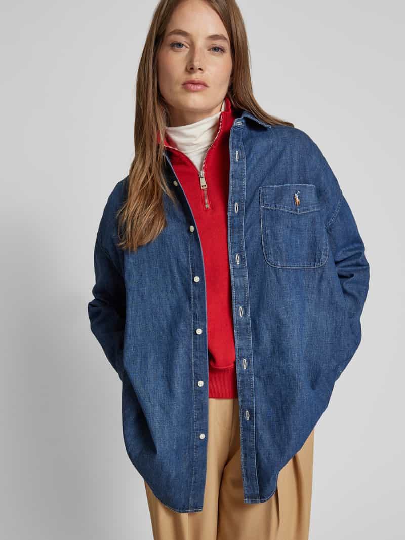 Polo Ralph Lauren Regular fit jeansblouse met borstzak