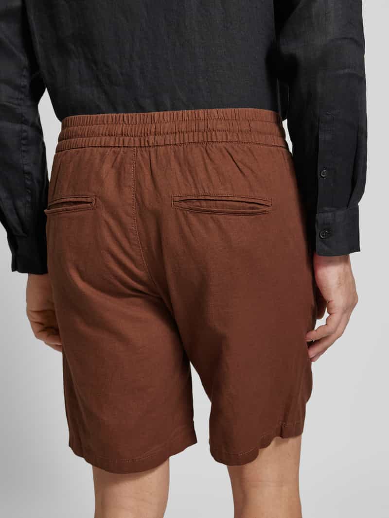 Matinique Regular fit bermuda van een mix van linnen en katoen model 'barton'