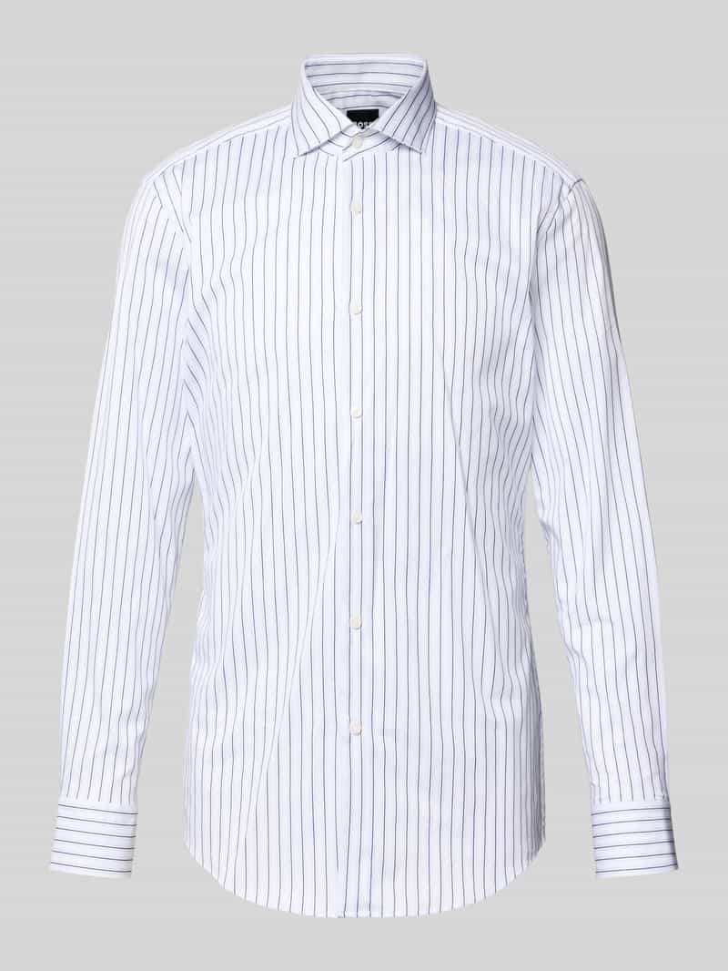 Boss Slim fit zakelijk overhemd van katoenmix model 'HANK'