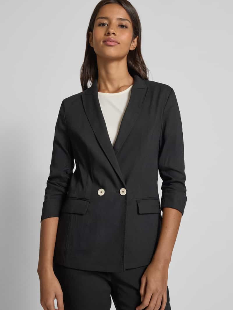 Marc Cain Linnen blazer met reverskraag