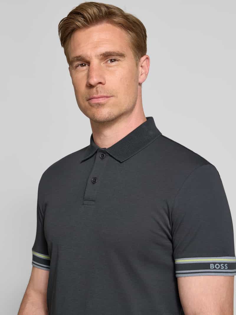 BOSS Green Slim fit poloshirt van zuiver katoen model 'POLOZONE'