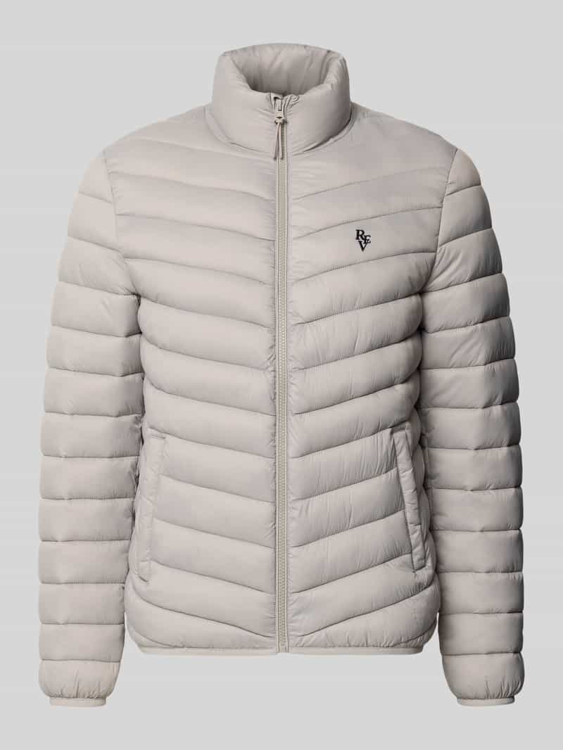 REVIEW Regular fit gewatteerd jack met geborduurd logo