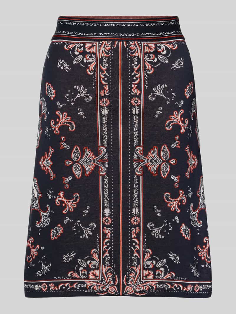 Marc Cain Knielange gebreide rok in all-over look