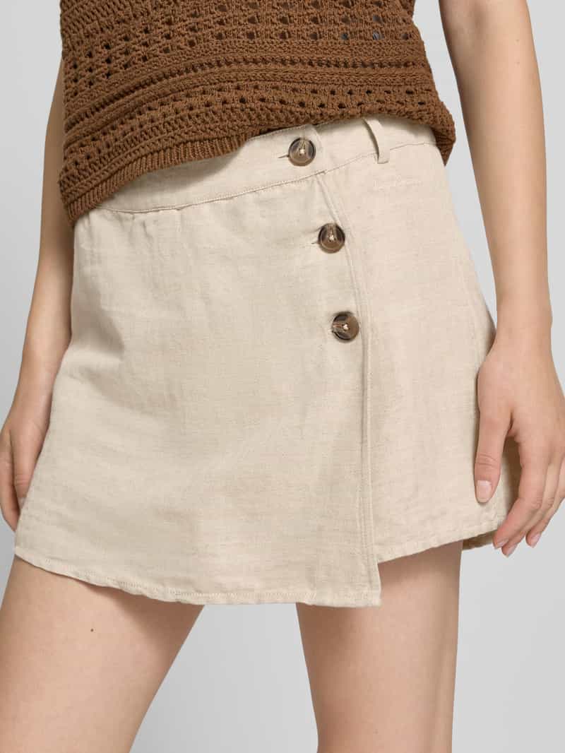 Pepe Jeans Midi-skort van een mix van linnen en katoen model 'SONIA'
