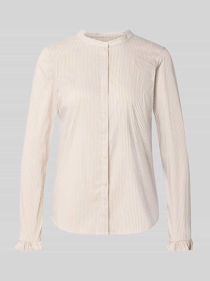 MOS MOSH Regular fit overhemdblouse met ronde hals model 'Mattie'