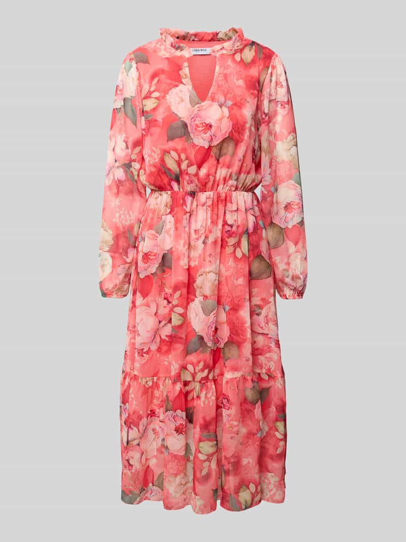 ZABAIONE Midi-jurk met V-hals model 'Be44aa'