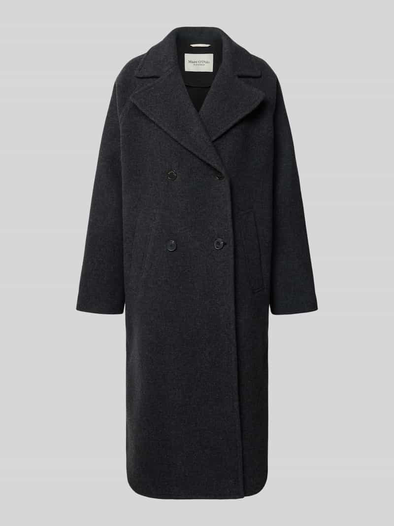 Marc O'Polo Oversized wollen jas met reverskraag