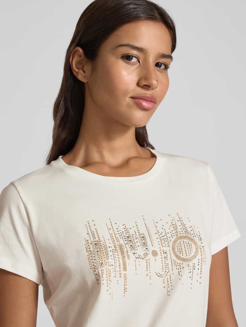 Liu Jo White T-shirt met siersteentjes